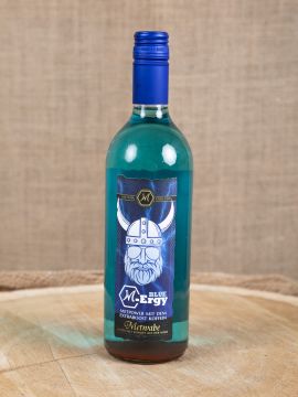 Met "Blue M-ergy" mit Koffein Einzelflasche
