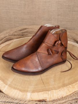 Wikingerschuhe Jorvik mit genagelter Doppelsohle braun
