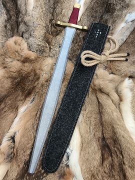 Ritterschwert mit Filzscheide