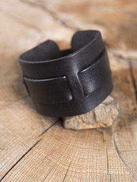 Lederarmband in schwarz