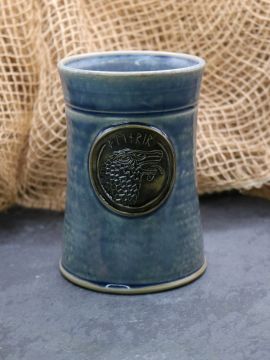 Keramikbecher mit Fenrir graublau