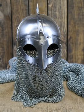 Wikinger Brillenhelm mit Kettenbrünne