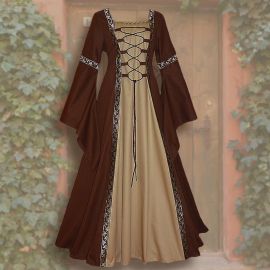 Kleid Iris braun-beige