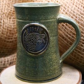 Bierkrug mit Fenrir grün