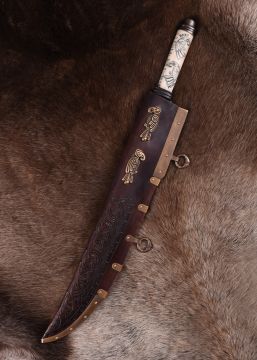 Wikinger-Langsax mit Knochengriff