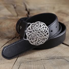 Ledergürtel Keltischer Knoten schwarz