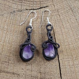 Ohrringe mit Amethyst