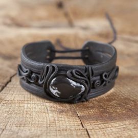 Armreif mit Obsidian