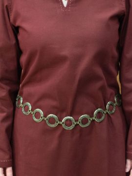 Kettengürtel mit Ringen altmessing