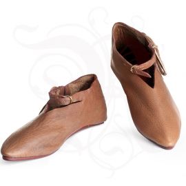 Niedrige Schnallenschuhe braun