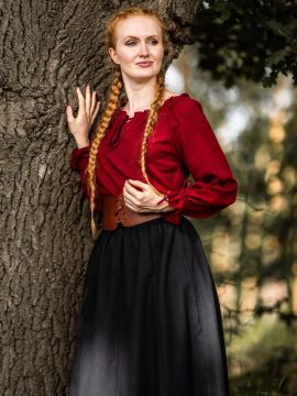 Bluse mit Schnürung rot XL