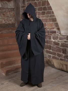 Magiermantel aus Baumwolle schwarz
