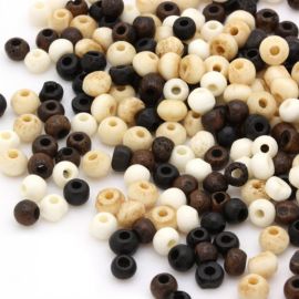 Runde Knochen-Perle 6 mm