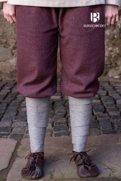 Damen-Rushose Tilda Fischgrät bordeaux-grau