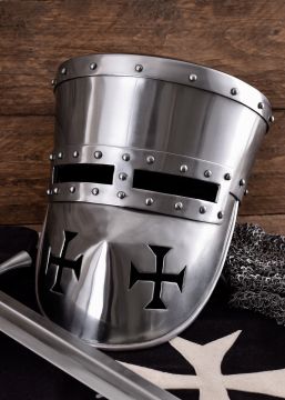 Kreuzritterhelm 2 mm Stahl