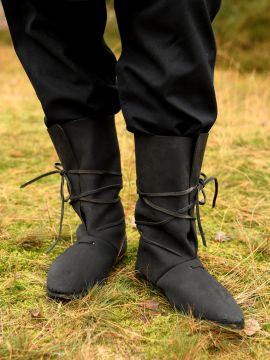Wikingerstiefel mit Schnürung schwarz