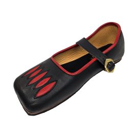 Kuhmaulschuhe Caspar schwarz-rot