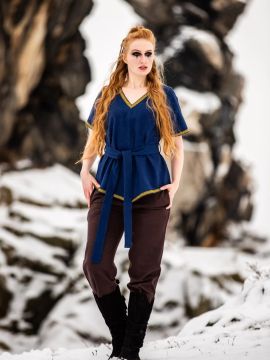 Wikingertunika Matilda blau XXL