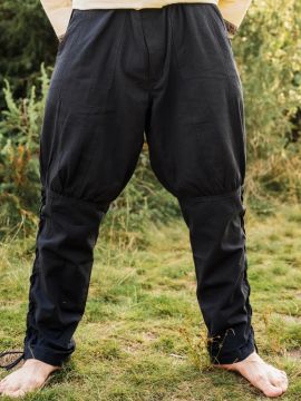Hose mit Beinschnürung schwarz XXXL