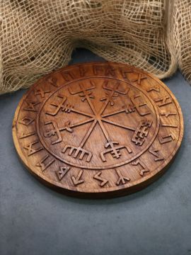 Holz-Wandschmuck Vegvisir