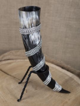 Trinkhorn mit Spiral-Zinnband