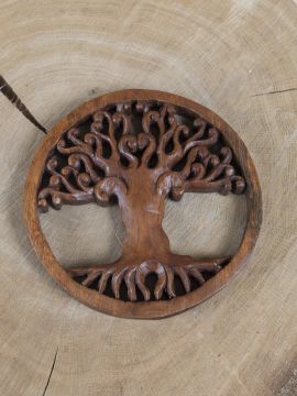 Holz-Wandschmuck Yggdrasil klein