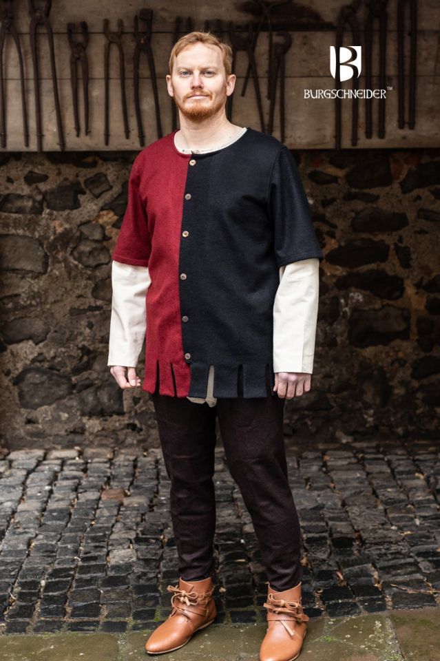 Rechte Seite Surcoat Aleran - Wolle rot