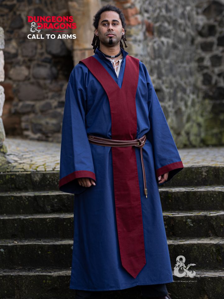 D&D Magier Robe dunkelblau-bordeaux