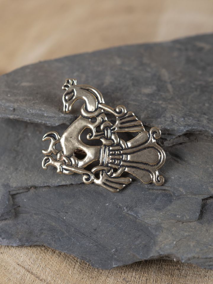 Pfauen-Fibel der Wikingerzeit bronze