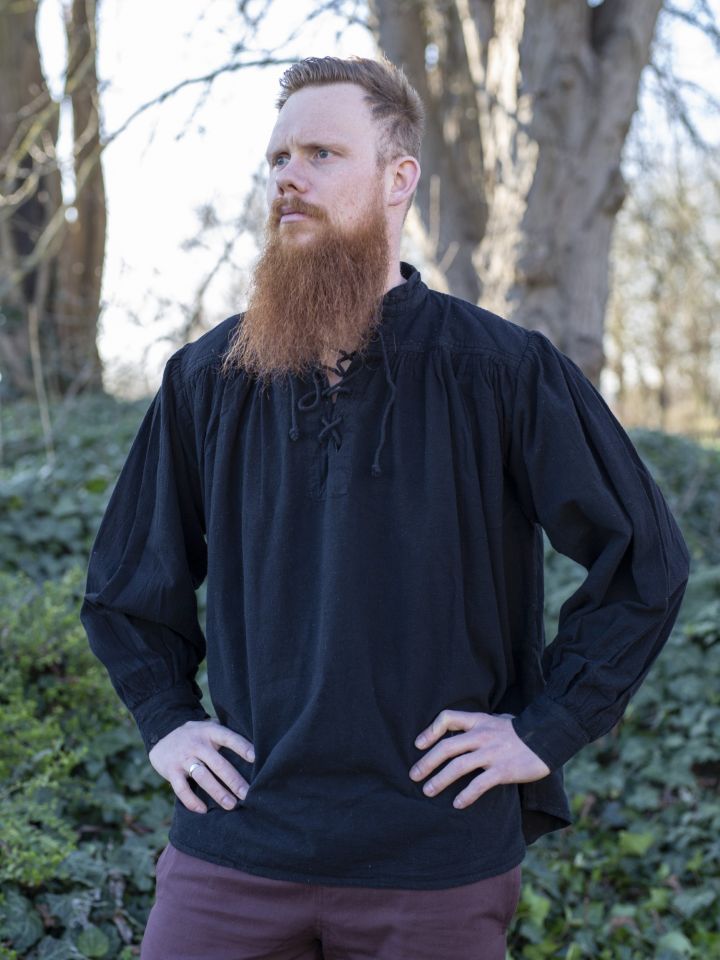 Mittelalterhemd schwarz XXL