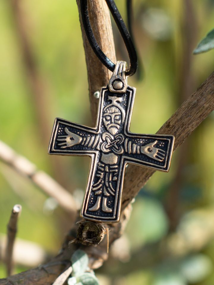 Wikinger Kreuz-Anhänger - bronze