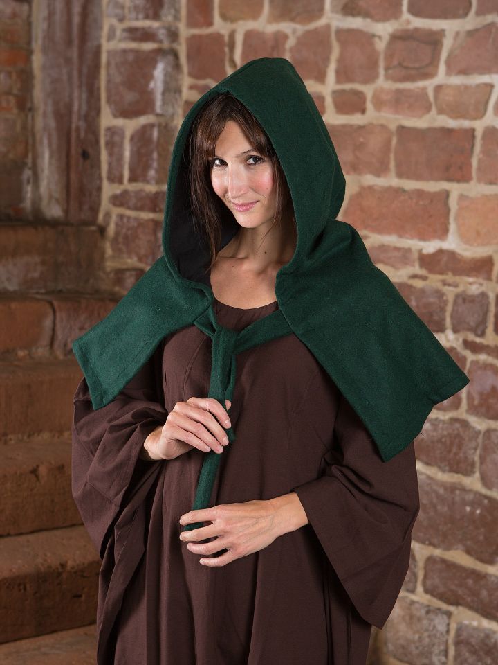 Ritterladen | Gugel mit Schnürung grün | Mittelalter Shop