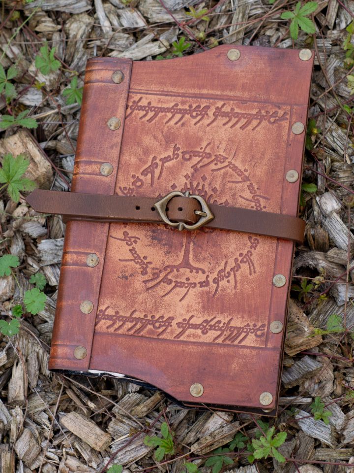 Lederjournal Baum mit Schnallenverschluss