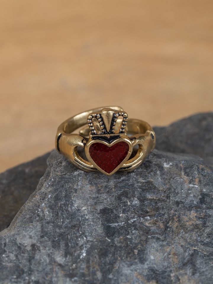 Claddagh-Ring, bronze klein