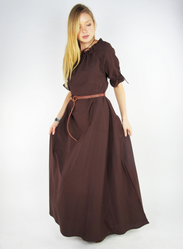 Kurzarmkleid Brida braun XS