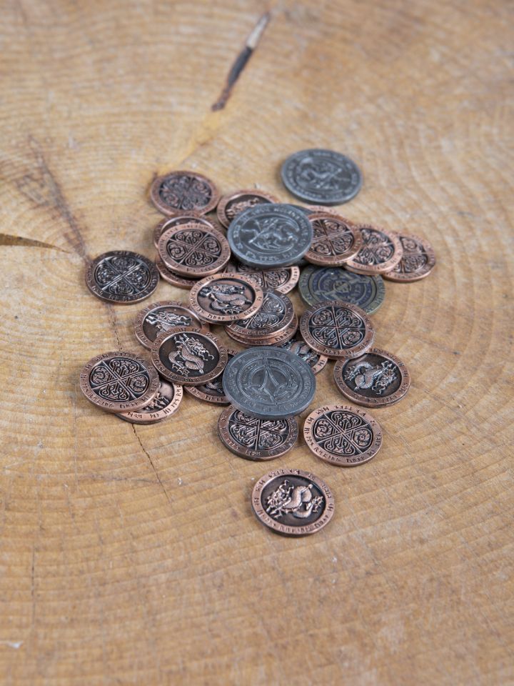 LARP-Münzen Feuer ohne Lederbeutel