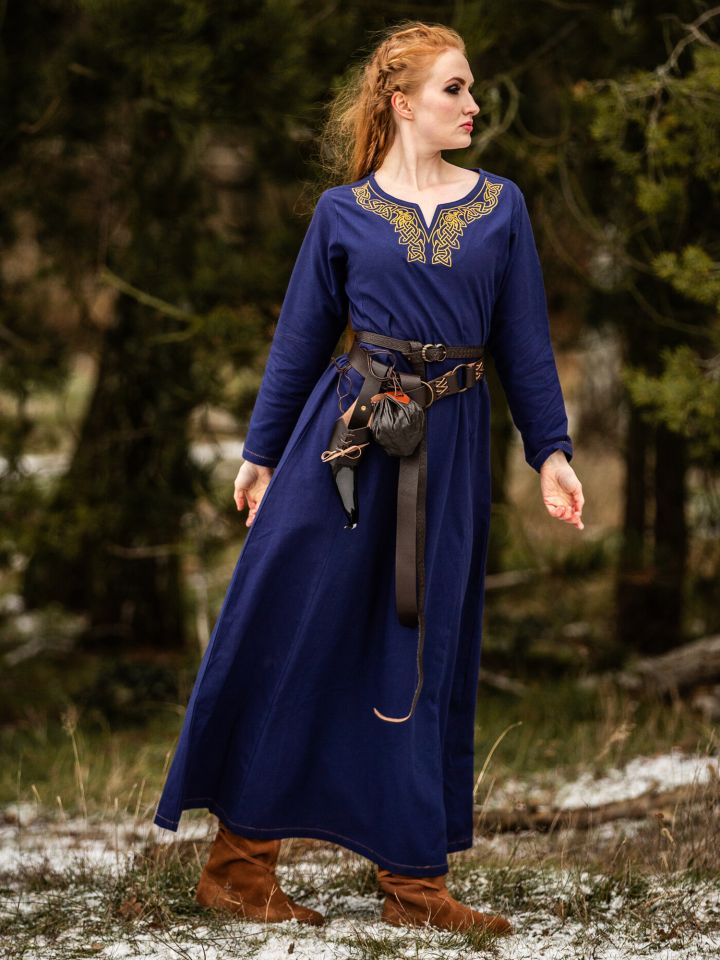 Wikingerkleid Aslaug blau