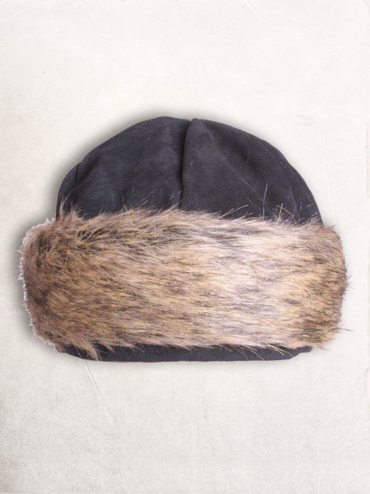 Wildledermütze schwarz