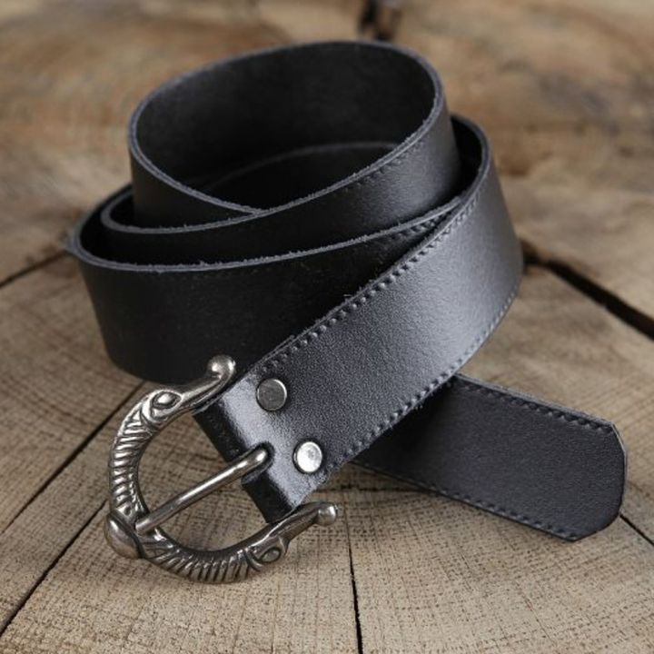 Mittelaltergürtel / Langgürtel schmal schwarz