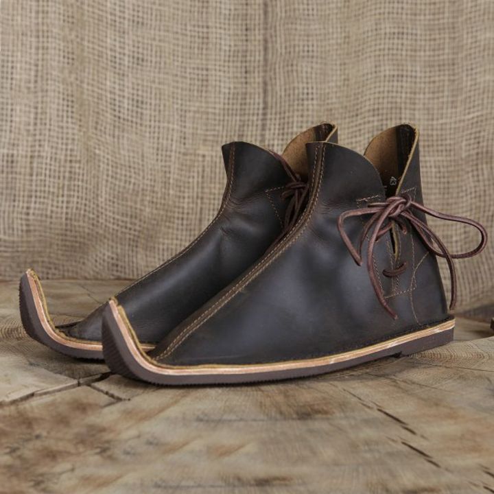 Schnabelschuhe nach mittelalterlichem Vorbild 45 | schwarz