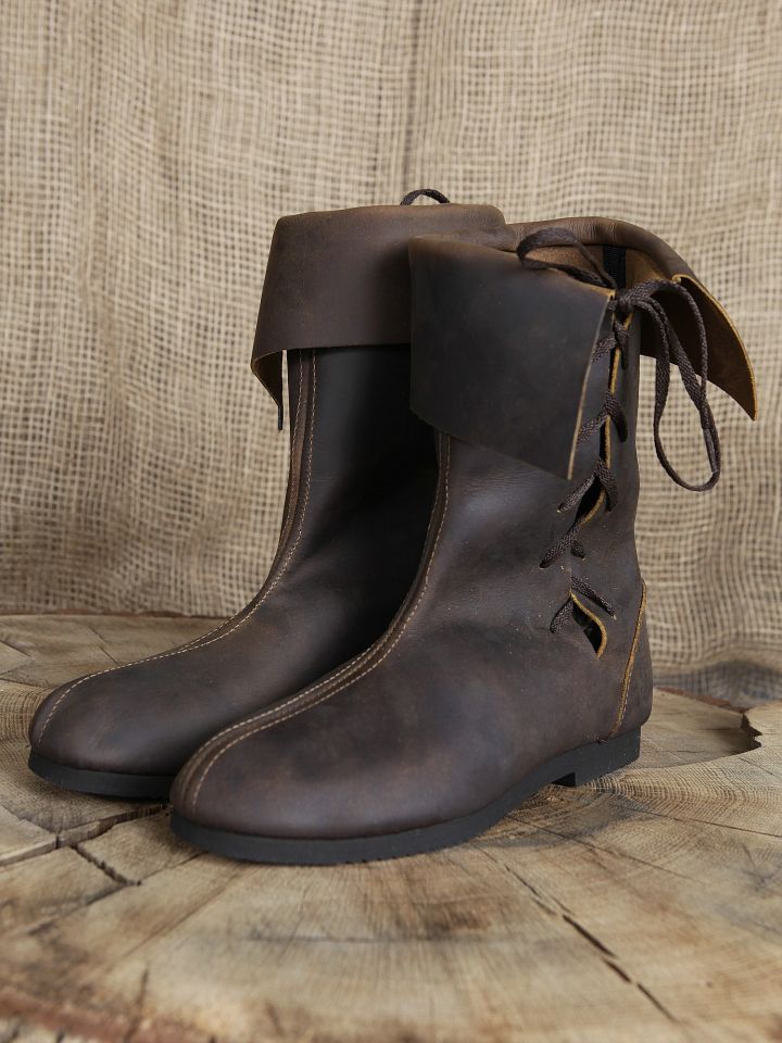Stulpenstiefel aus Nubukleder braun o. schwarz
