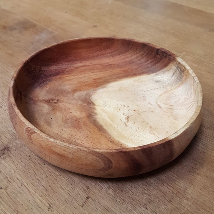 flache Holzschale