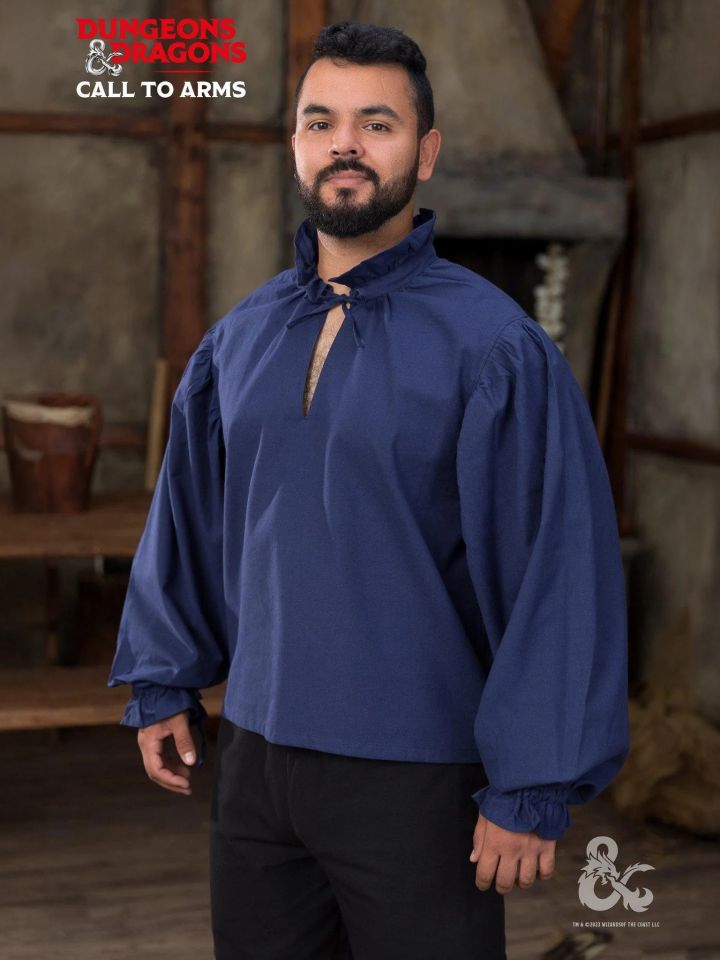 D&D Barden Hemd Blau XXL