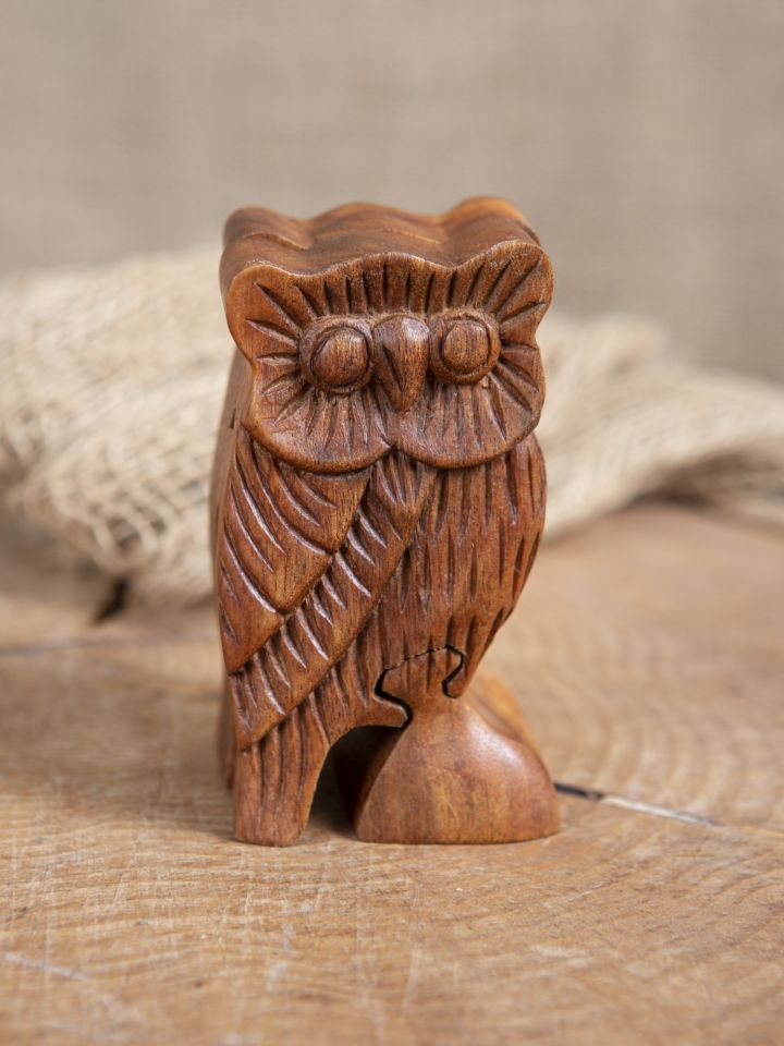 Holzdose Eule