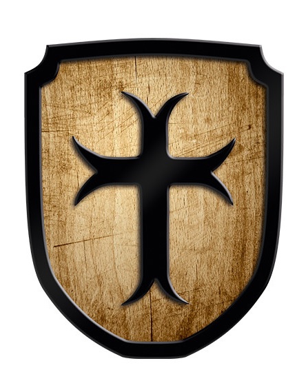 Holzschild Kreuzritter