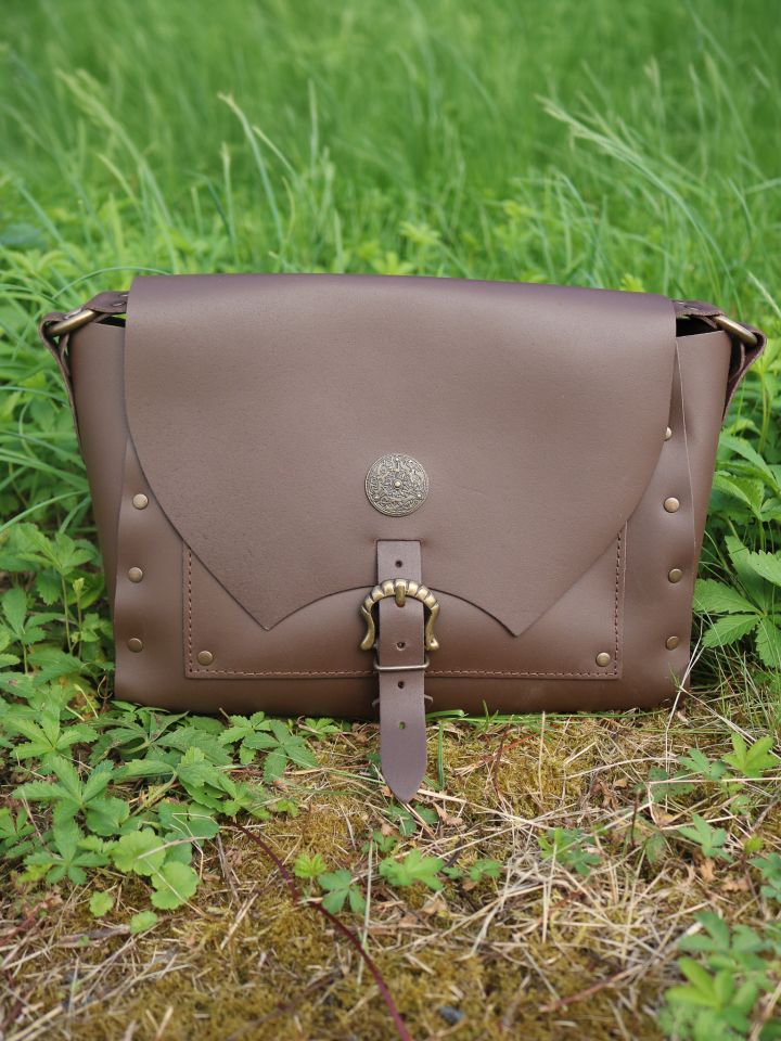 Umhängetasche aus Leder braun