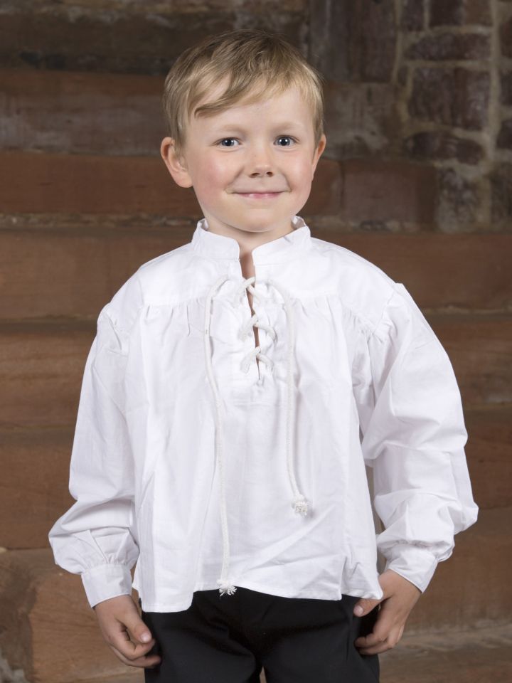 Stehkragenhemd für Kinder klein