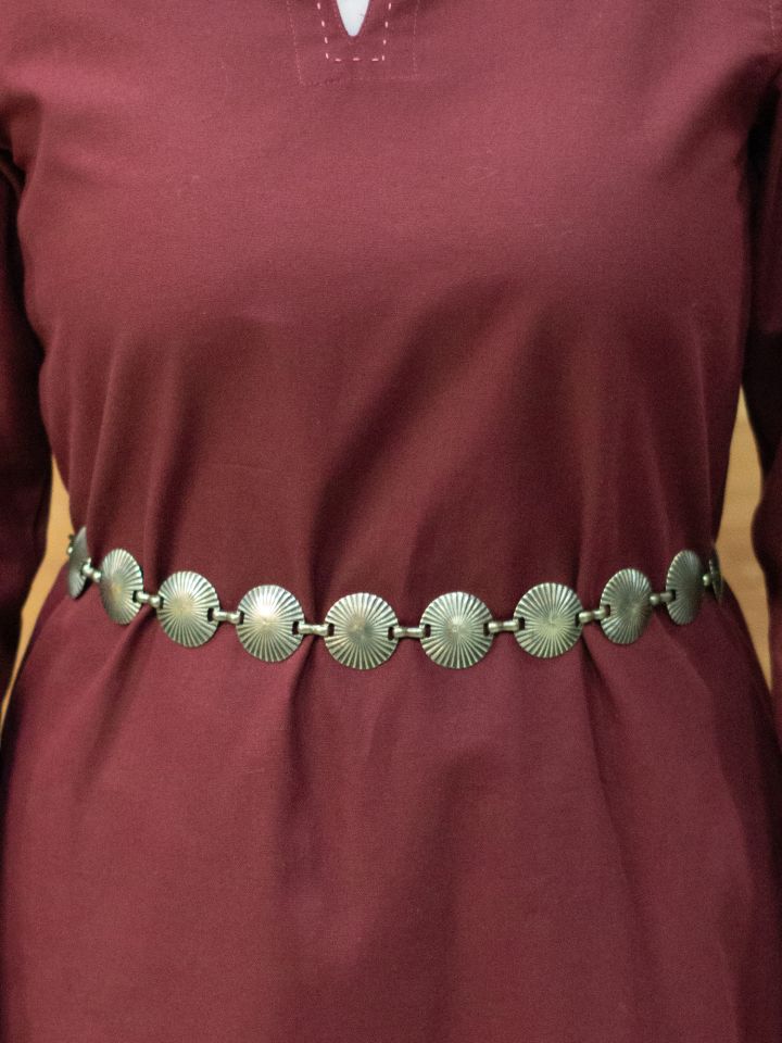 Kettengürtel mit Strahlenmuster altmessing