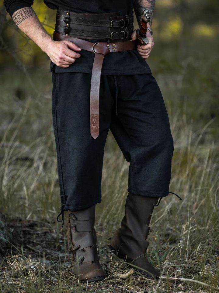 Einfache Kniebundhose schwarz XXL