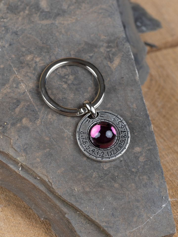 Schlüsselanhänger mit Saturn amethyst